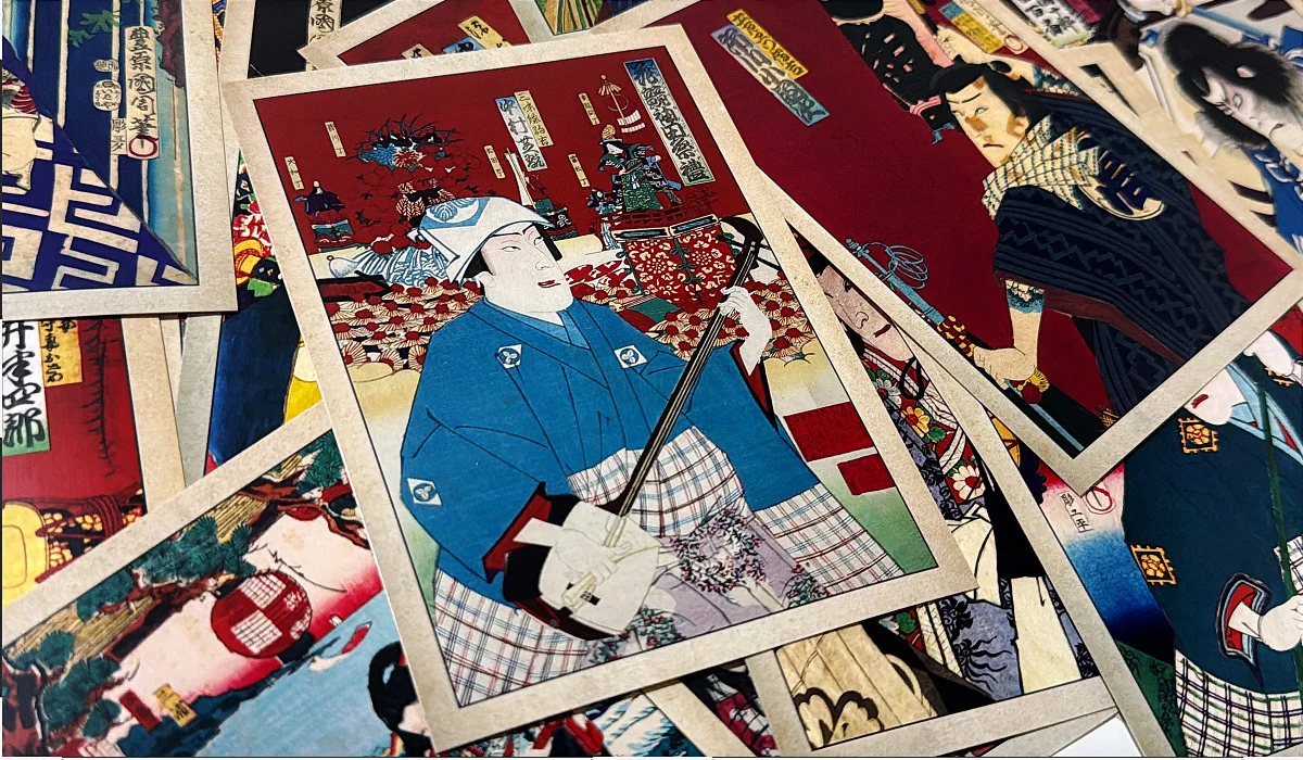 30Pcs Toyohara Kunichika Ukiyo-e Painting Postcards Retro Japanese Style Greeting Card DIY Home Wall Decor Gift DIY Art Lovers image 5