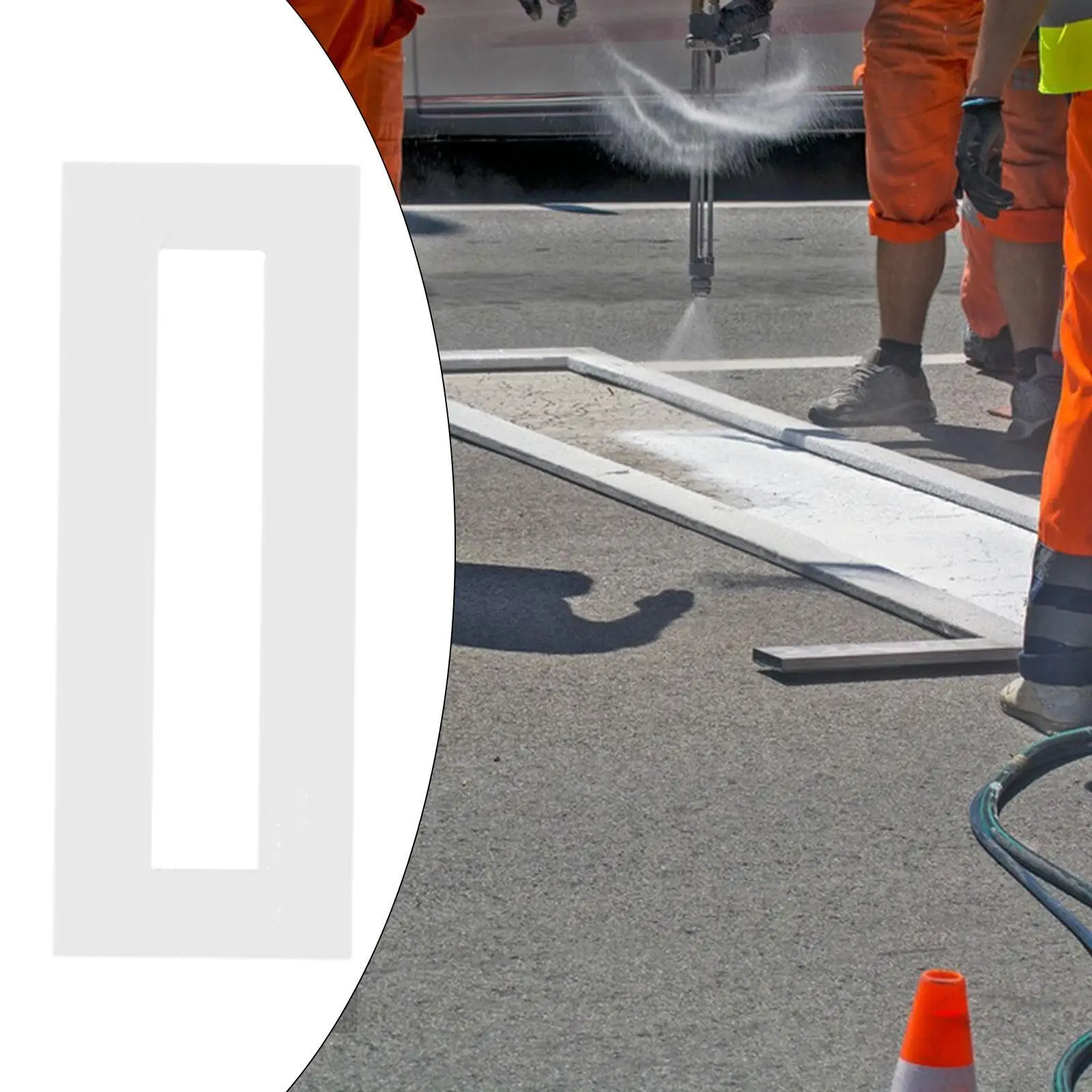 استنسل خط موقف السيارات سيليكون قابل للطي محمول 4 × 84 بوصة للممرات