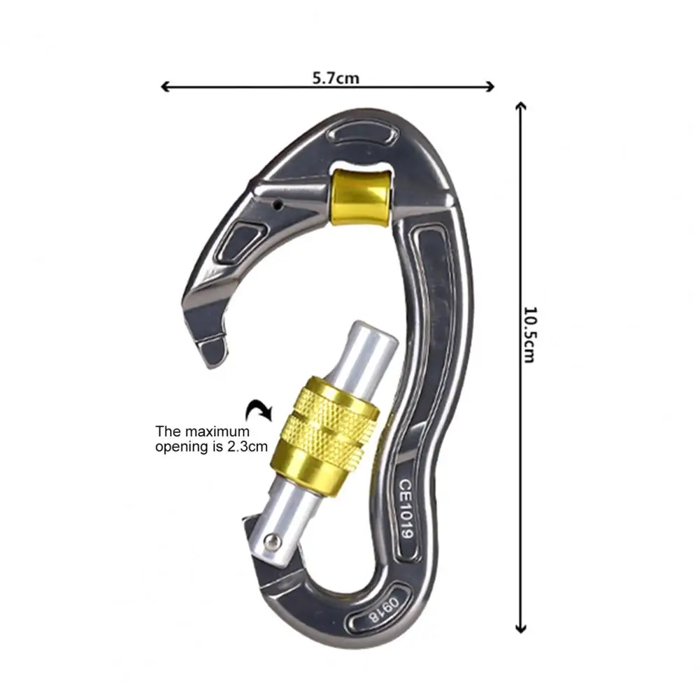 Locking Clips Indeformable Reliable High Hardness CE Certified Climbing Carabiner Climbing Carabiner Vibrant Color