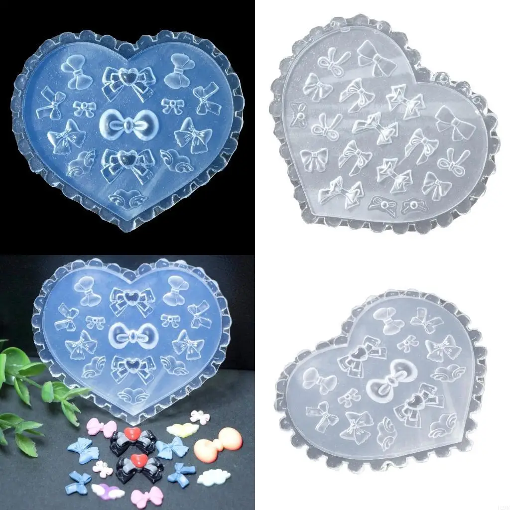 

Versatile Bows Art Casting Mold Embossed Silicone Molds for Nail Decorations Sculpture Molds Manicures Mould Tools
