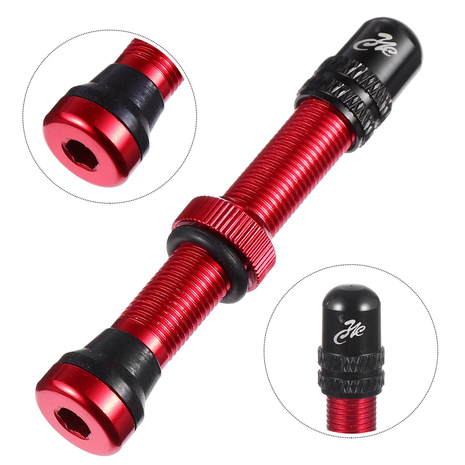 

Vacuum Tire Stem Aluminum Alloy Tubeless 60Mm Replacement Leak Proof Bike Accessory Tire Air Valve Stem Cover Bike Accessory