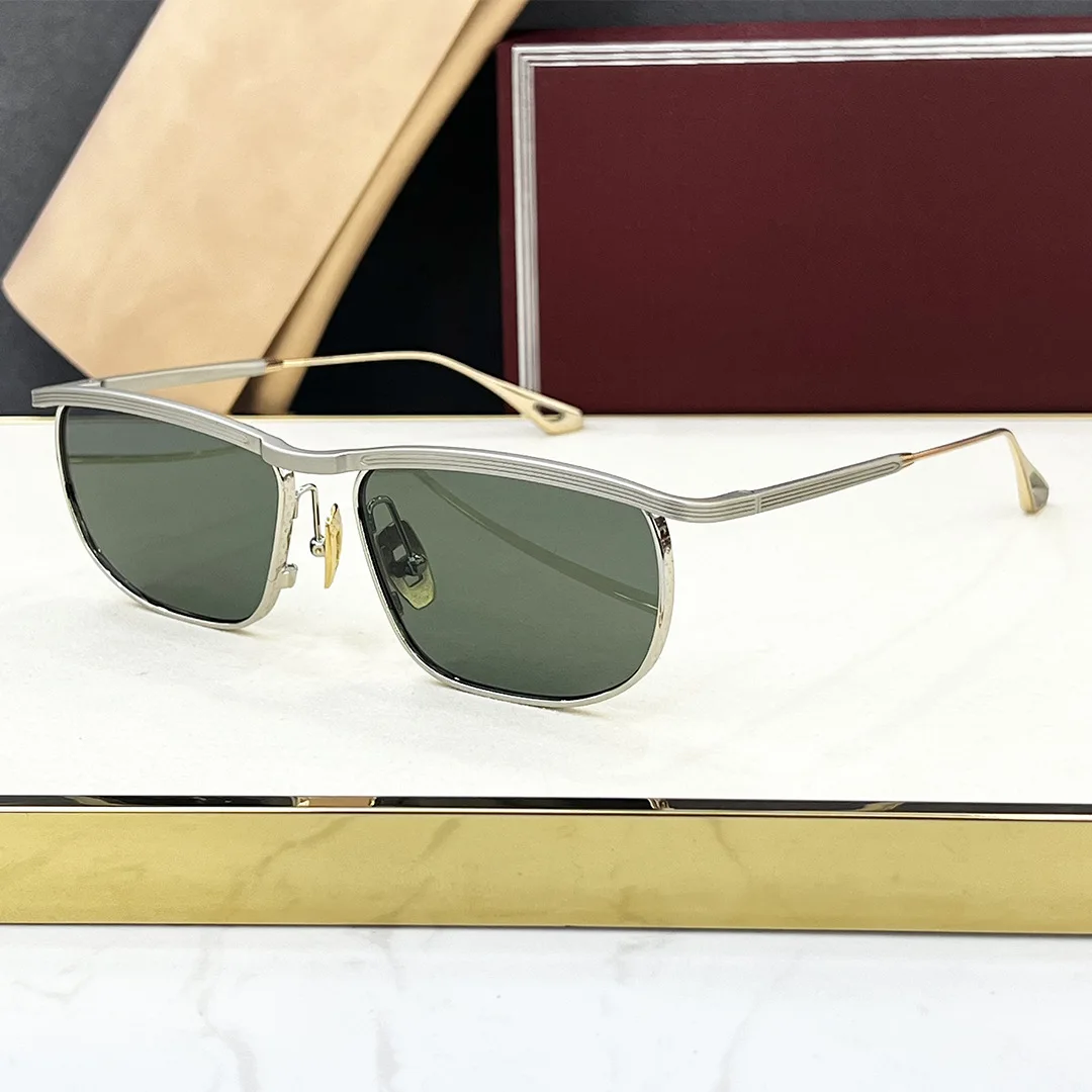 Handcrafted Fashionable Light Luxury Metal Style Sunglasses for Vacation