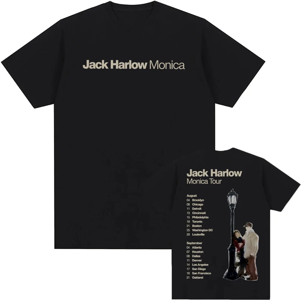 Jack Harlow Monica Tour 2026 T-shirt Summer Short Sleeve Cotton O-neck Tshirts Fashion Casual Design Graphic Merch Tees Unisex