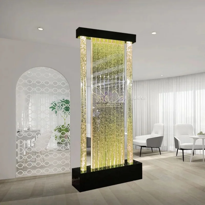 custom.Custom Movable Modern Wedding Home Decoration LED Light Aquarium Bubble Acrylic Panel Wall with RGB Remote Control