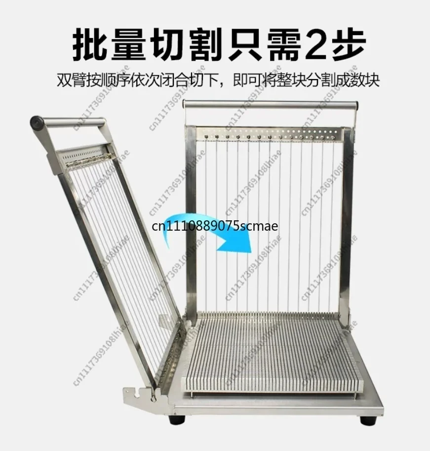 Chocolate Guitar Cutting Machine Jelly Drops Square Cutter Machine Chocolate Dicing Soft Sweet Slicing 400*400mm
