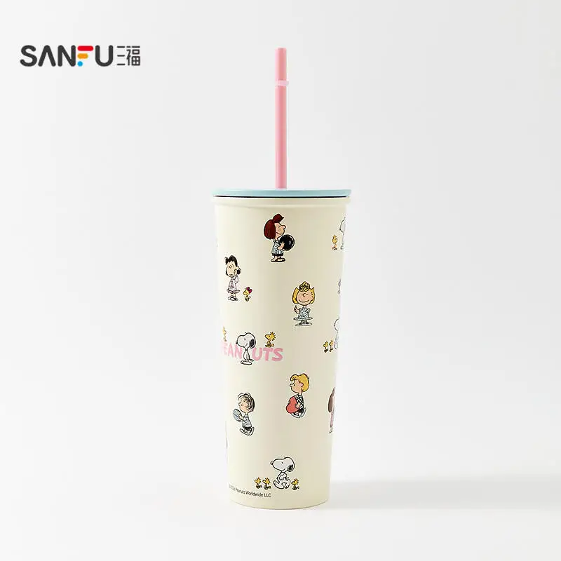 Snoopy Insulated Cup Kawaii Cartoon Desktop Stainless Steel Cup Insulated Cup 700Ml Creative Drinking Cup Children Birthday Gift