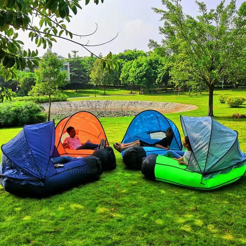 New Inflatable Sofa Bed, Outdoor Lazy Inflatable Sofa, Beach Sleeping Bag Bed, Easy to Carry, Outdoor Camping Equipment