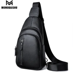 100% couro genuíno dos homens saco de peito masculino bolsa de ombro saco do mensageiro ocasional crossbody bolsa de pureza dos homens da forma