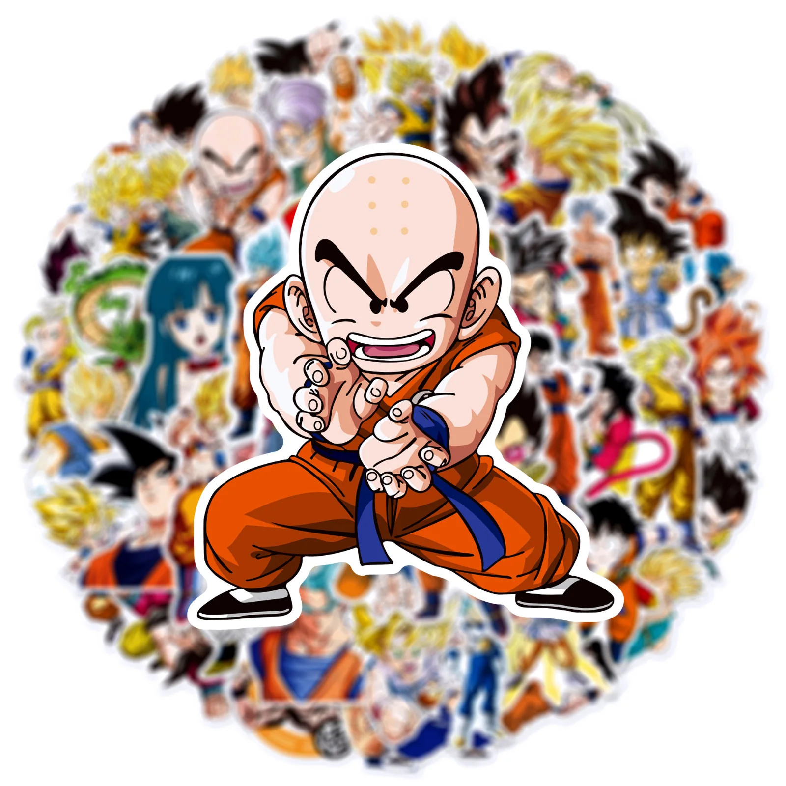 50pcs Cartoon Cool Dragonball Evolution Goku Anime Sticker Skateboard Guitar Waterproof Stickers DIY Decoration Supplies