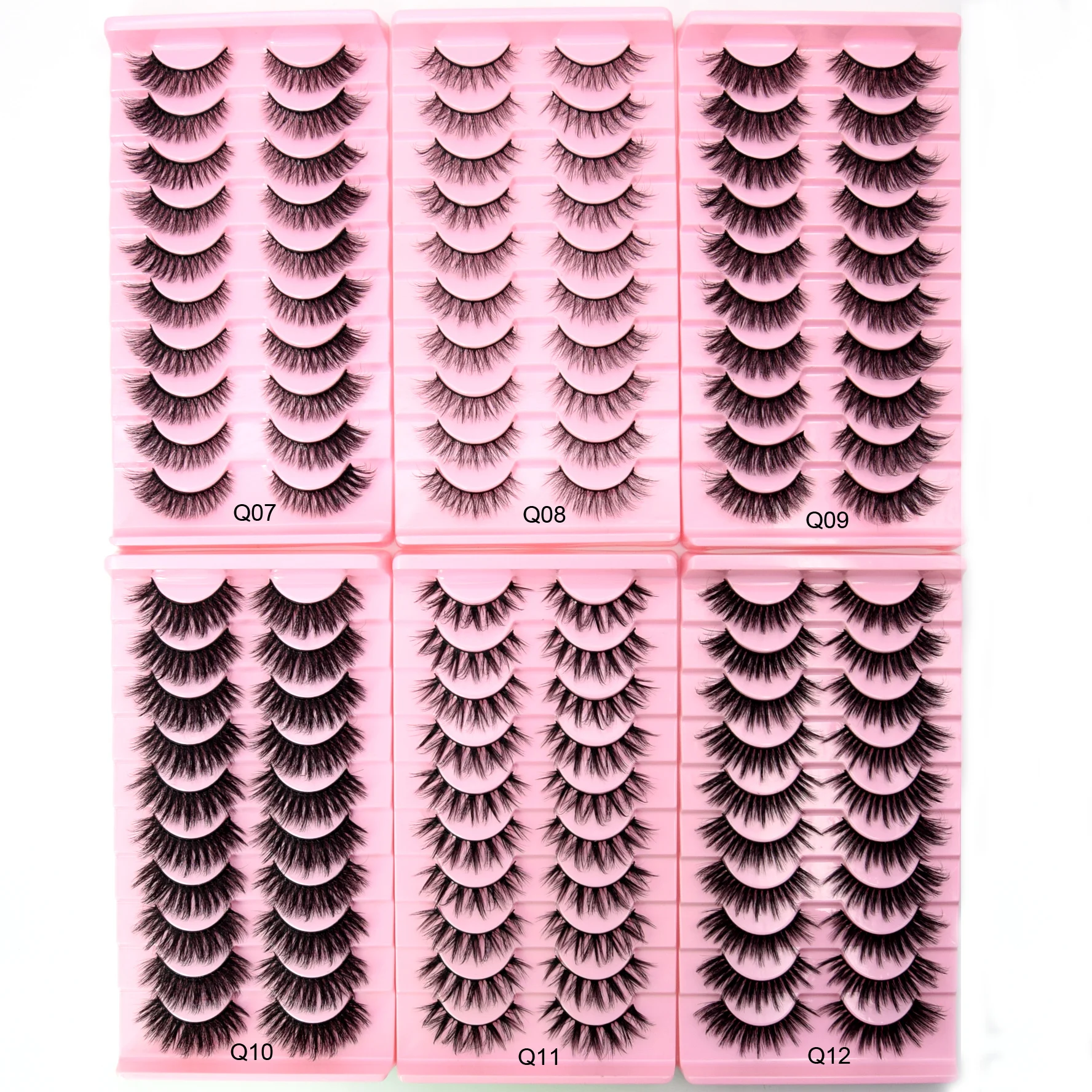 3/10 Pairs Eyelashes 3D Mink Lashes Wispy Fluffy Volume Mink False Eyelashes Cruelty Free Eyelashes Russian Faux Cils Maquiagem