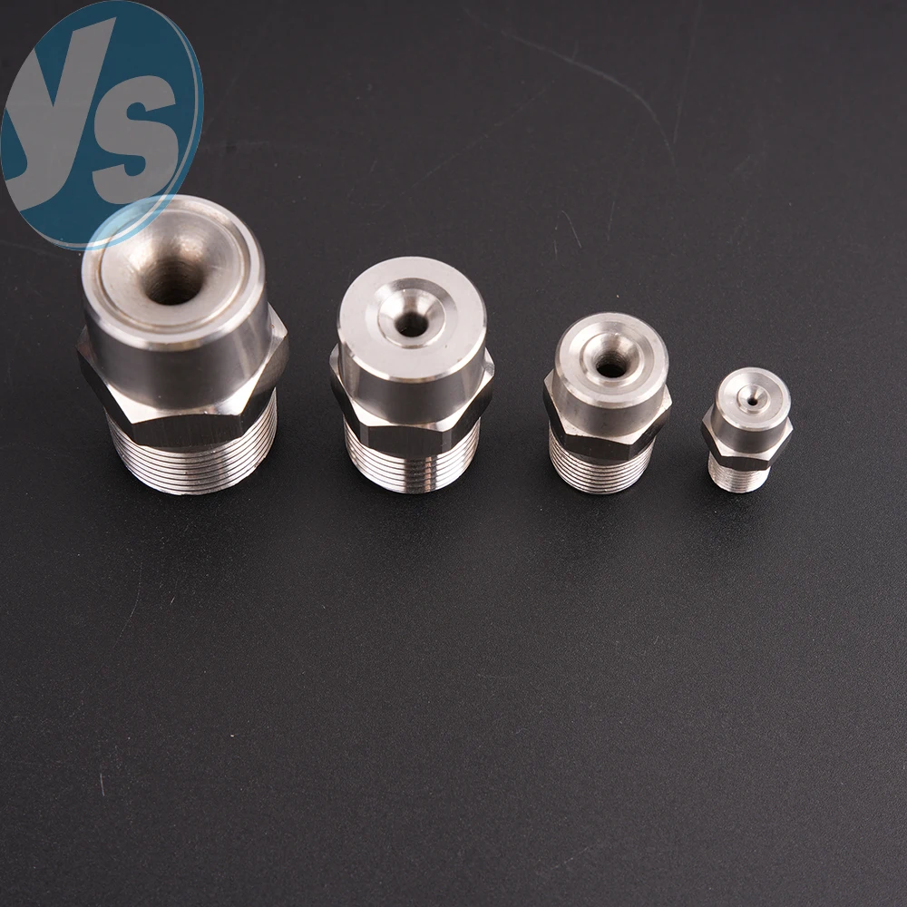 1/8 "1/4" 3/8 "1/2" BSPT 304 الفولاذ المقاوم للصدأ BBW زاوية واسعة كامل مخروط المياه النفاثة رذاذ فوهة 1 قطعة