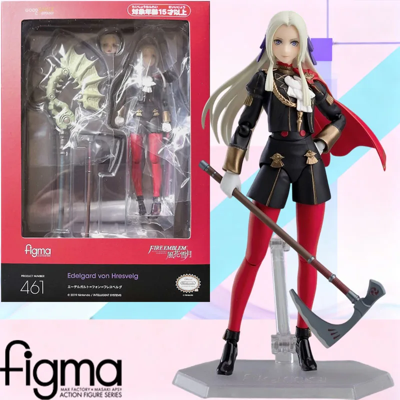 Edición Revista Figma Fire Emblem Three Houses Edelgard Von Hresvelg 461 Figura de Acción Coleccionable de PVC y ABS con Soporte para Hacha
