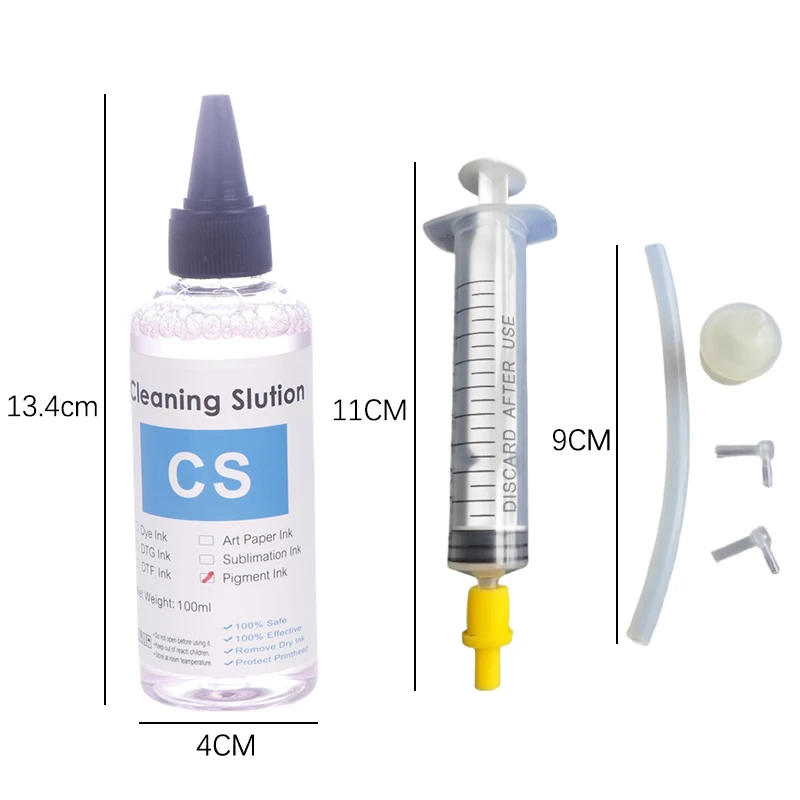 100ml DTF Ink Cleaner Cleaning Solution Liquid For DTF (Direct Transfer Film) Printer Printhead Tube Cleaning