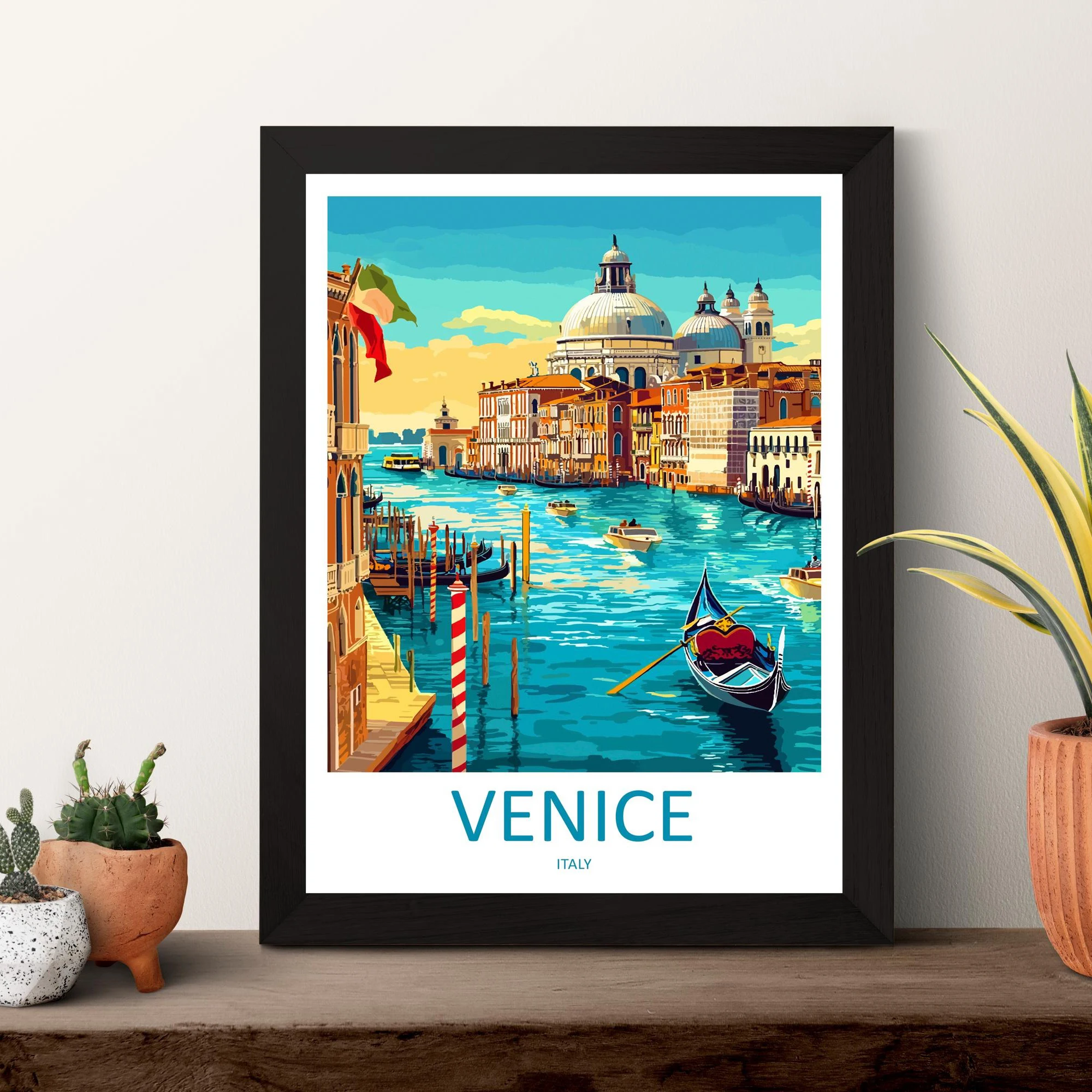 Venice Travel Print Italy Wall Art Canal City Poster Romantic Decor Gift for Europe Lover Historic Architecture Art Print