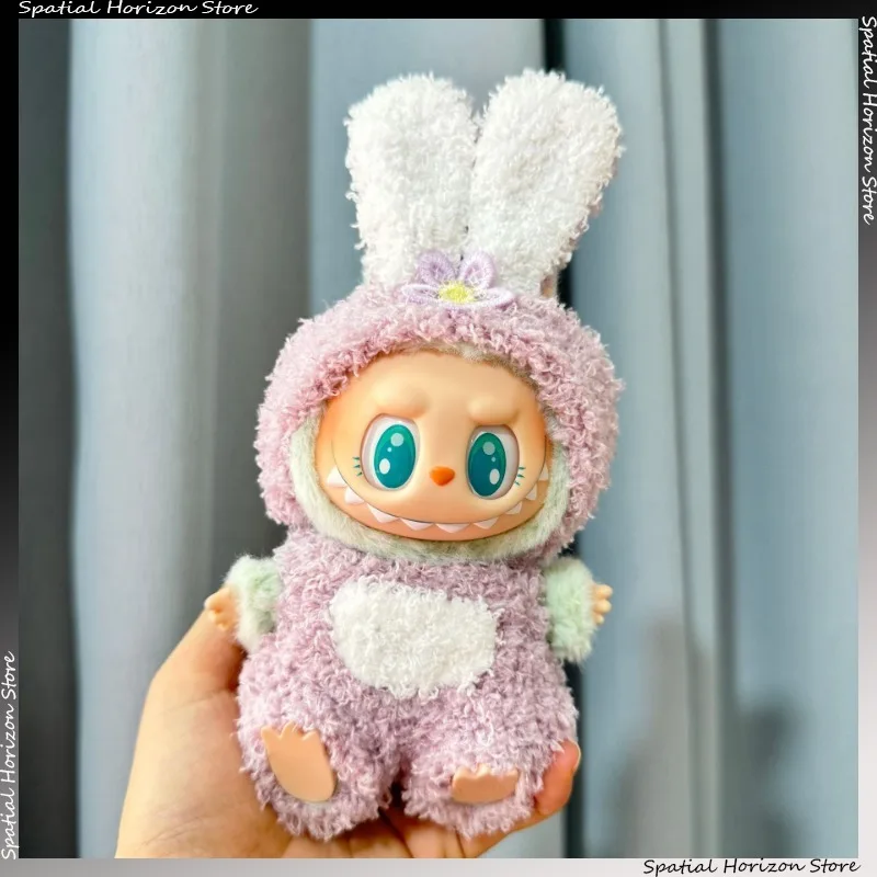 Mini mala plyš doll's živočich oblečení obleček příslušenství roztomilá králík slon mikina labubu modla panenek DIY oblečení