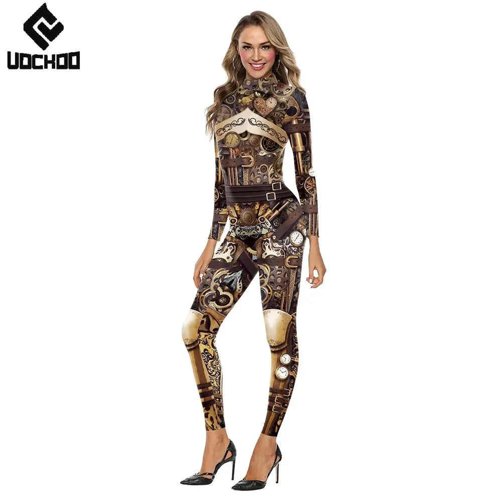 فاسق بذلة روبوت تأثيري حلي الكبار كرنفال بذلة Catsuit الصحراء حفلة ارتداءها حرق رجل ثلاثية الأبعاد طباعة مهرجان فستان