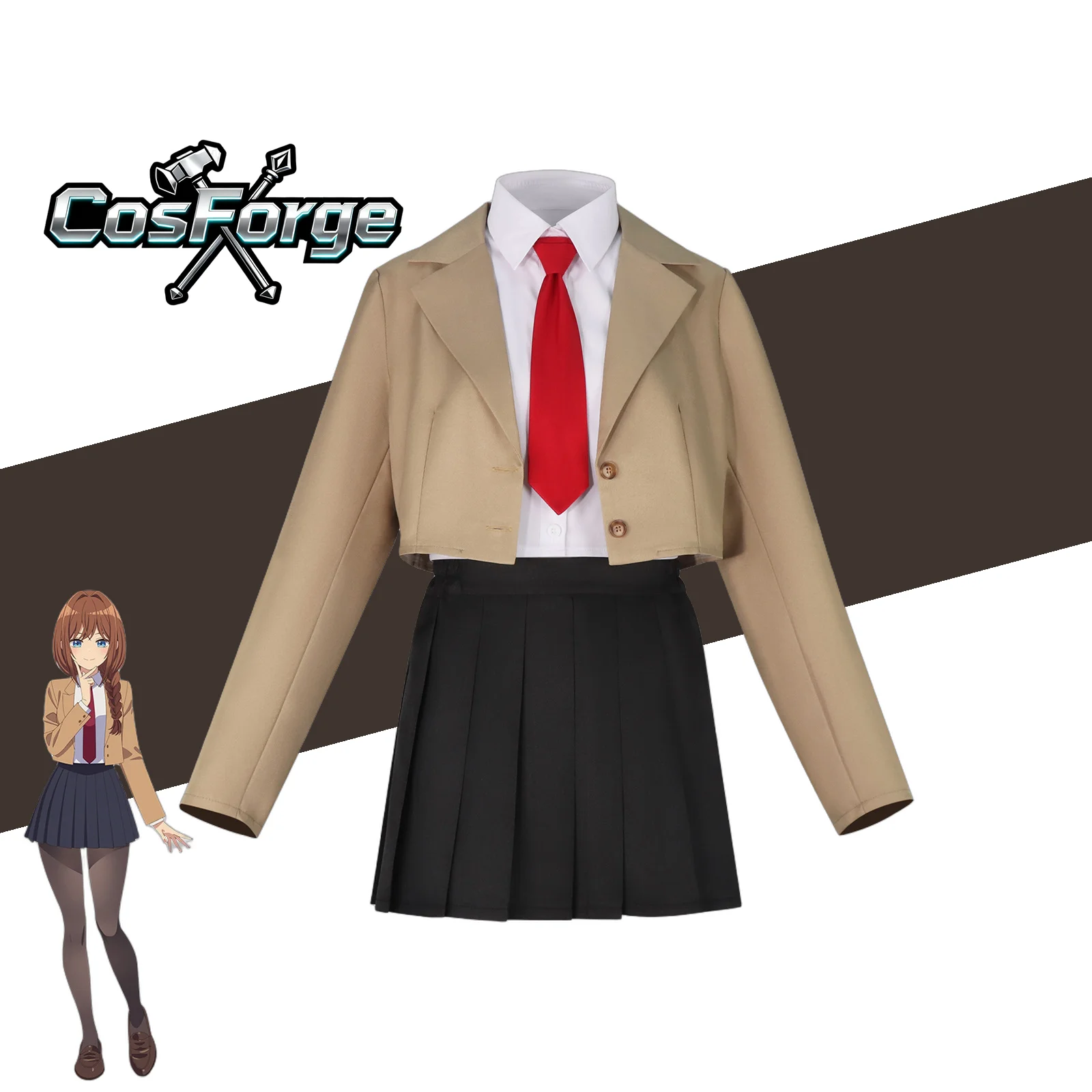 Disfraz de cosplay de Tune In To The Midnight Heart Rikka Inohana, uniforme escolar JK, traje de fiesta de Halloween para mujer