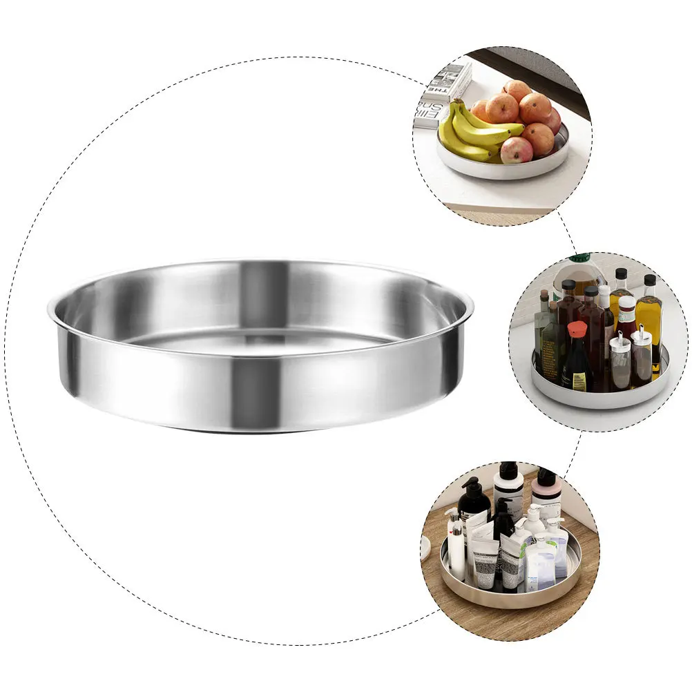 

Rotating Storage Rack 360° Turntable For Kitchen Seasoning Bottles Spice Jars Food Container Stainless Steel Organizer Kitchen