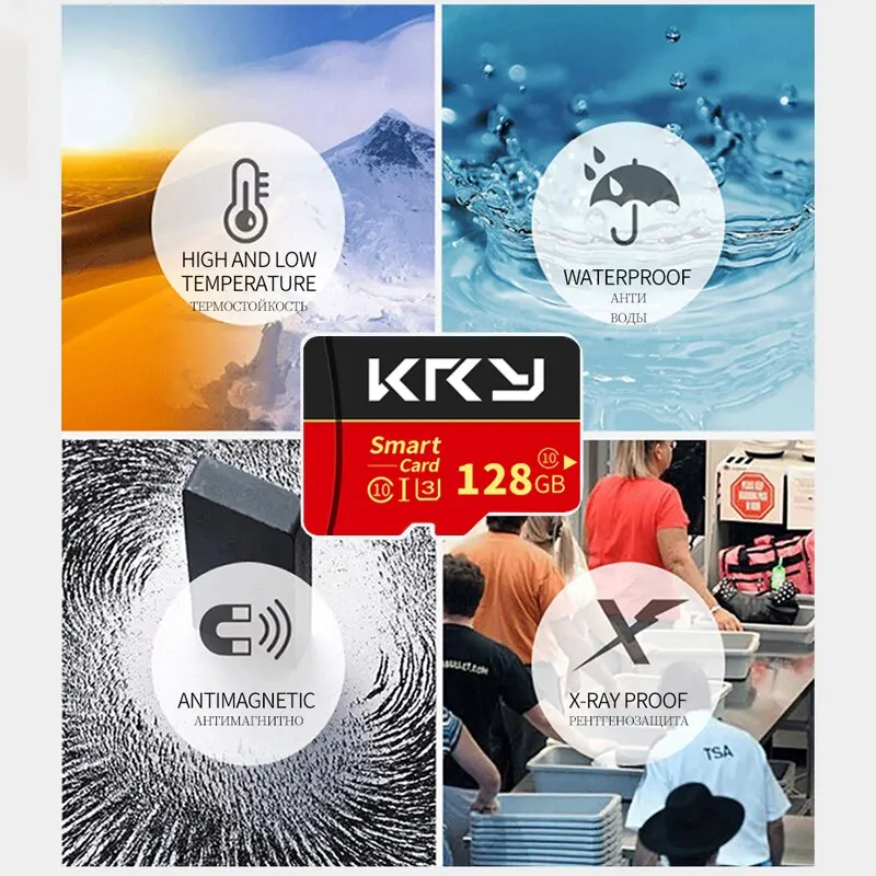 Karta pamięci Micro SD U3 128GB 64B 32GB Karta SD Karta pamięci SD/TF 32GB 64GB 128GB U3 Klasy 10 Karta pamięci dla telefonu