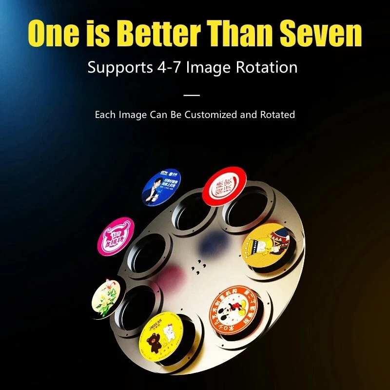 7 Gobo Carousel Projector Waterproof Custom Logo Advertising Light AD Sign Auto-swtich Rotate LED Lamp Outdoor