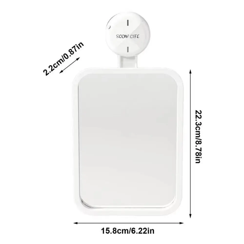 Anti nevoeiro ventosa espelhos de chuveiro resistente forte sucção montado na parede espelhos imagem clara fácil instalar espelho de vaidade feminino