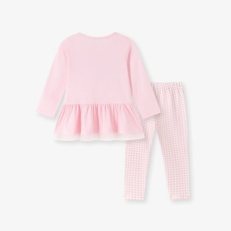 Little maven Autumn New Design Children's Clothing Baby Girls Cotton Cartoon Ballet T Shirts Tops+Legging Sets Clothes for Kids