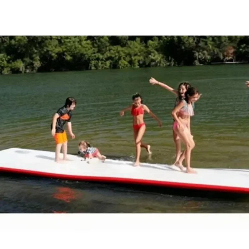 Inflatable Water Mat Floating Dock Platform Inflatable Swim Mat for Boat Lake Ocean Water Party