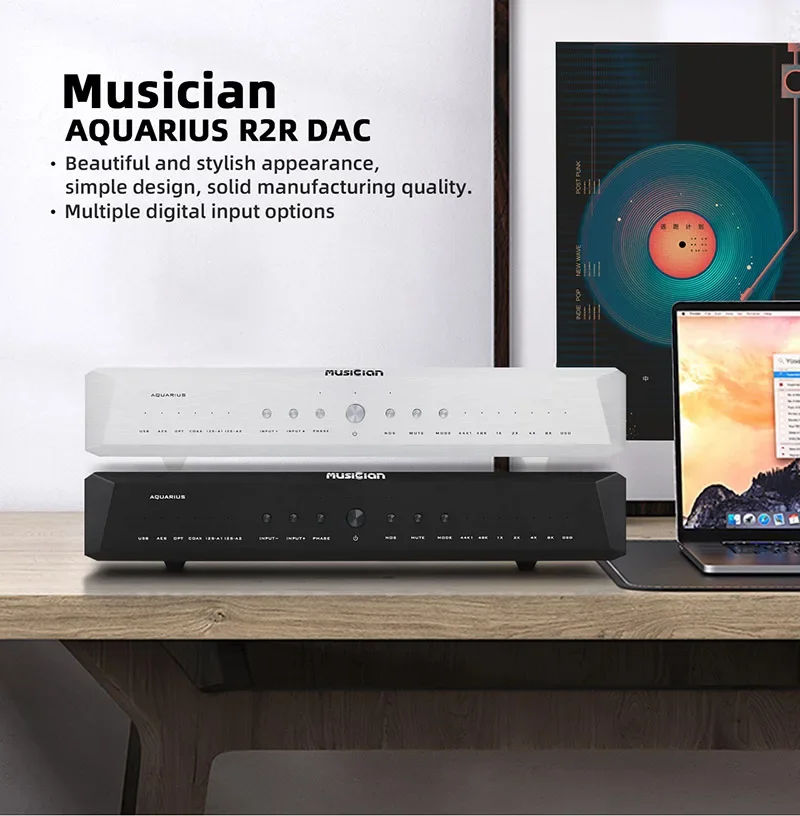 MUSICIAN Aquarius R2R DAC Classic CNC Body R2R Array DAC Ture Balance 32bit XLR Output I2s Input Digital Audio ALTERA Decoder