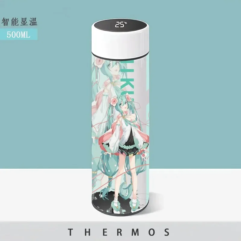 Nowy Hatsune Miku Kreatywny i uroczy anime peryferyjny inteligentny izolowany kubek na wodę prosty i spersonalizowany kubek na wodę ze stali nierdzewnej