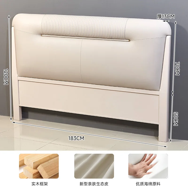 2023 Wood Headboard Modern Simple European Style Painted Bedside Backrest Board