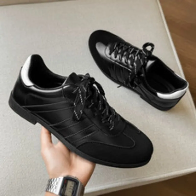 

Повседневная кожаная мужская новинка 2025 года, модная пригородная мода с круглым носком на плоском каблуке, спортивный отдых