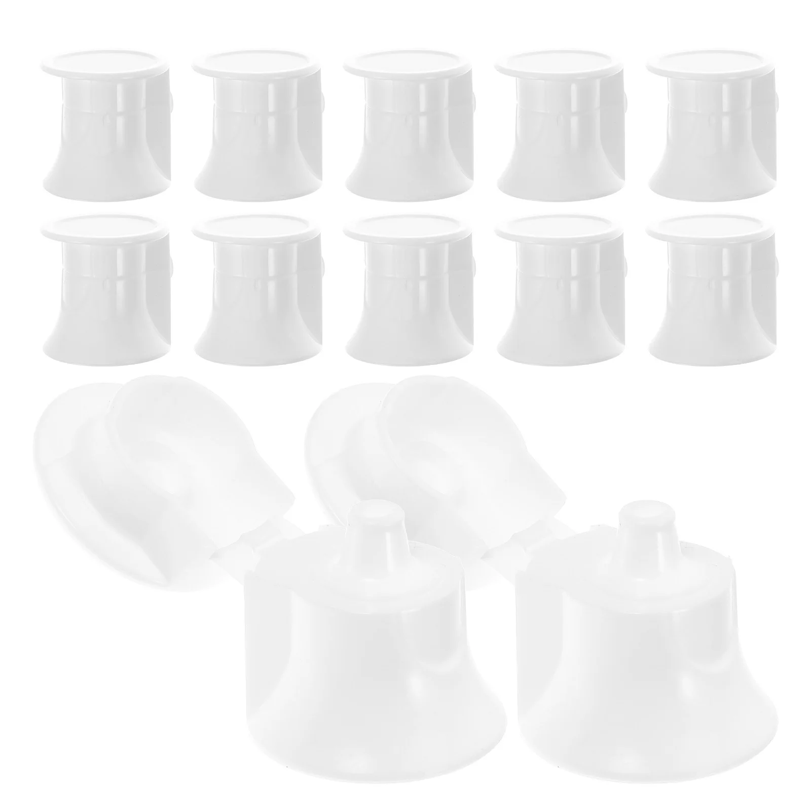

50pcs Flip Top Plastic Caps 13.7Mm White Bathroom Accessories For Toothpaste Tubes Squeeze Tube Lid Replacement Travel Organizer