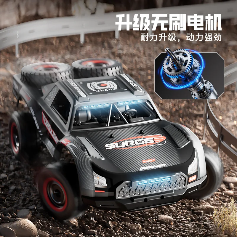 Bezszczotkowy zdalnie sterowany samochód RC z napędem na cztery koła, szybki terenowy samochód wspinaczkowy, zabawka dla chłopca, duży samochód wyścigowy.