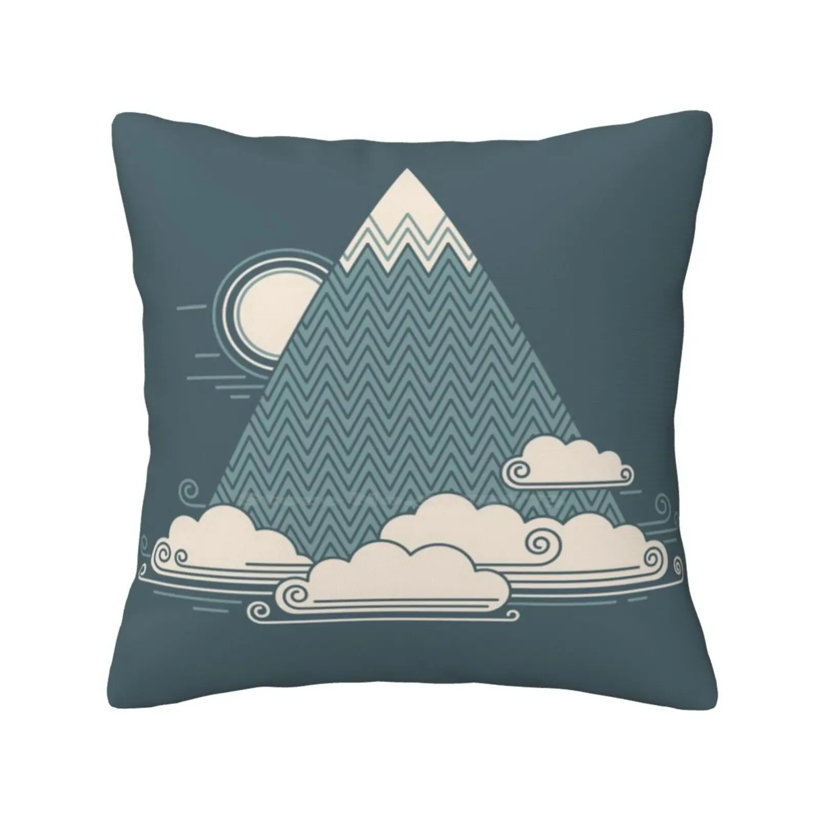 Cloud Mountain Fashion Sofa Throw Pillow Cover Pillowcase The Paper Crane Rick Crane Thepapercrane Minimalist Art Adventure