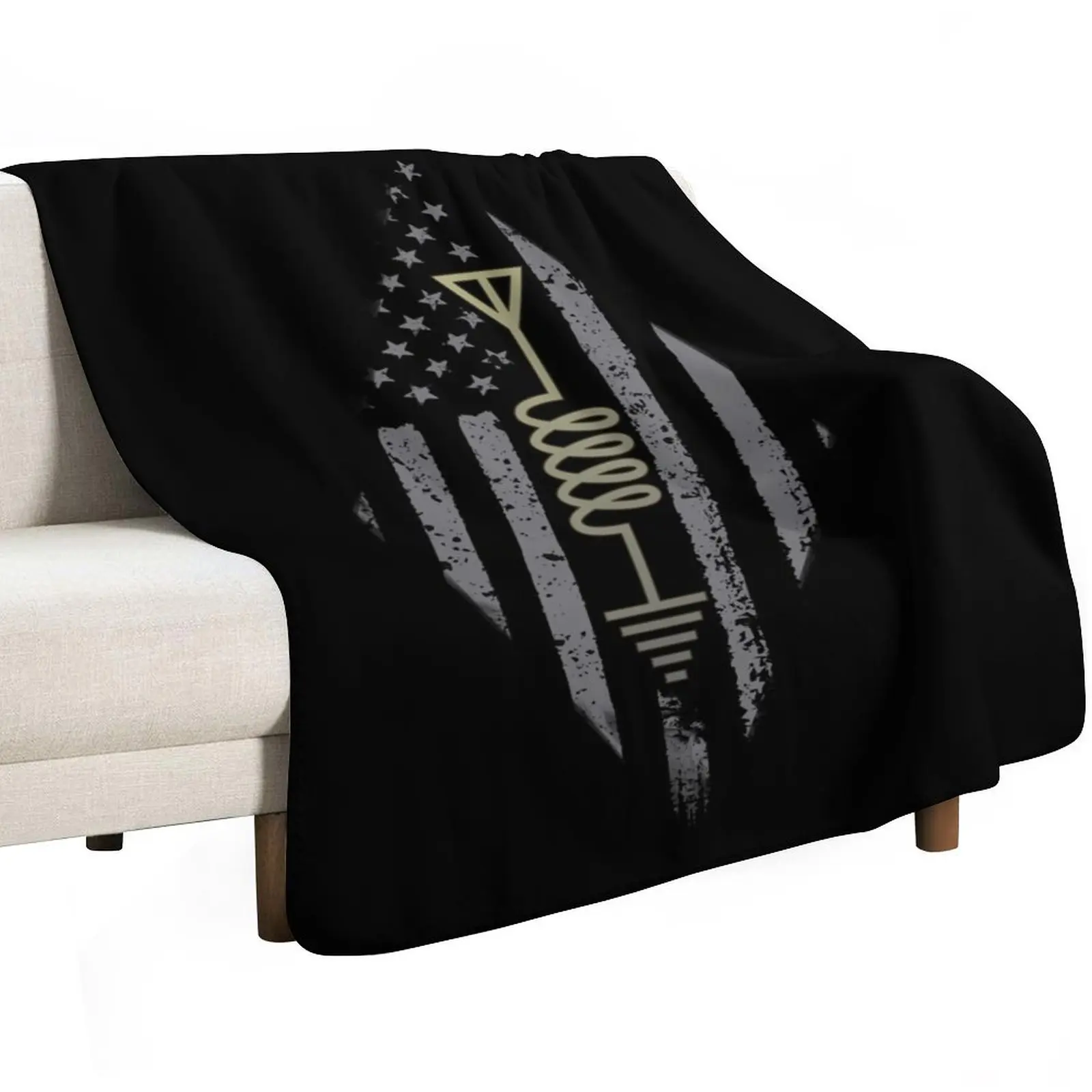 Ham Radio Operator US Flag Art Throw Blanket Luxury Thicken warm for winter Giant Sofa Hairys Soft Beds Blankets