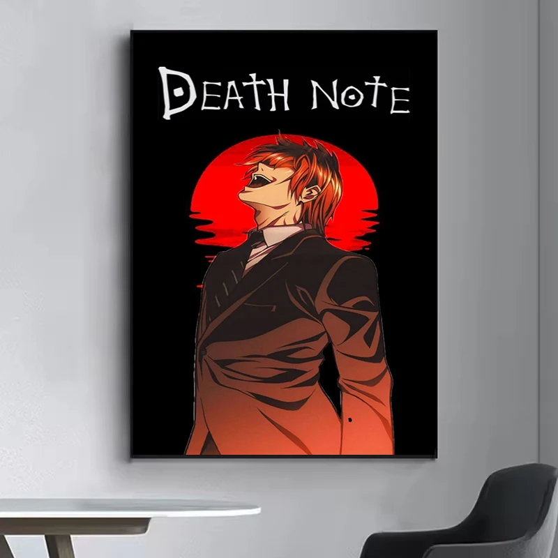 

Hot Anime Death Note Poster HD art wall waterproof home living room bedroom coffee house bar aesthetic room wall decoration