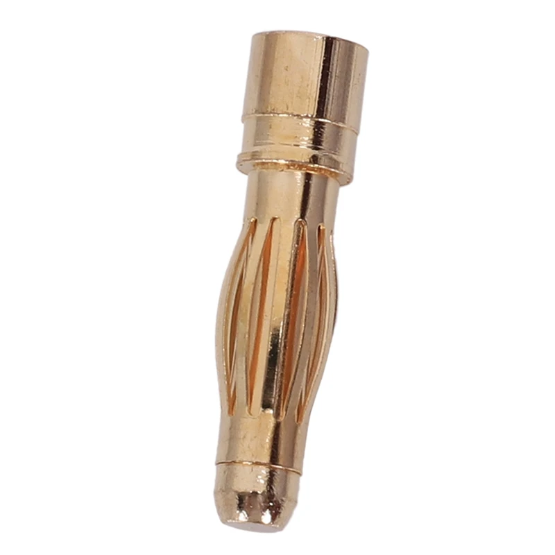 100PCS Gold Tone 4Mm Male Banana Plug Bullet Connector Replacements