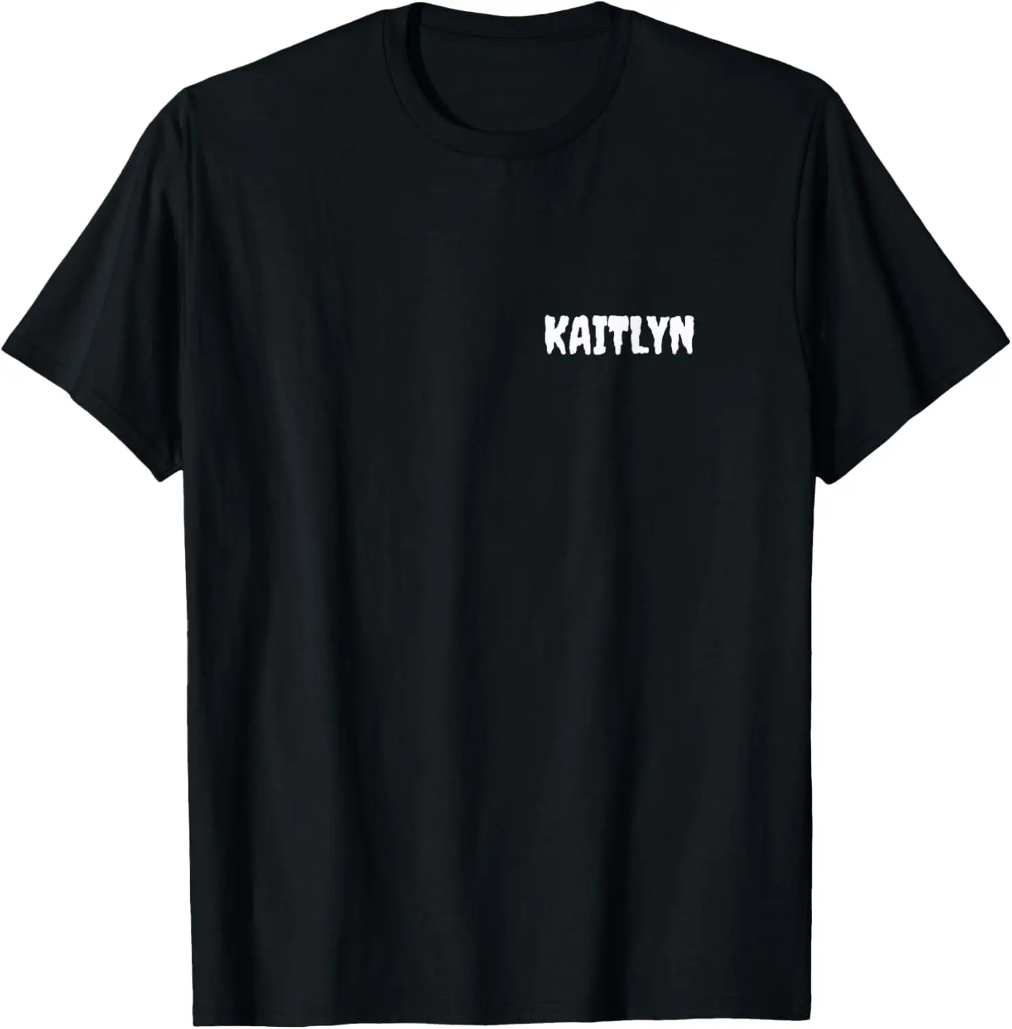 KAITLYN 재미 있은 맞춤형 이름 태그 할로윈 의상 매치 티셔츠