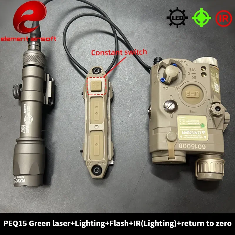 エレメント PEQ15 バッテリーキット M600C フラッシュライト レッド/グリーン レーザーボックス IR フィルライト ストロボ レーザー