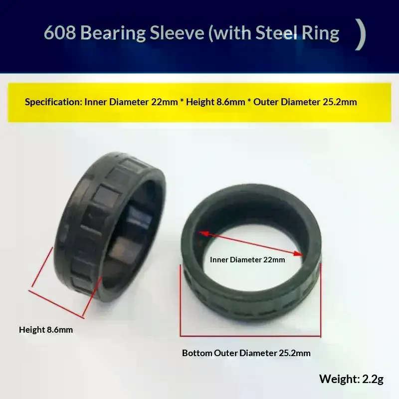 10Pcs Bearing Rubber Sleeve 607 608 6000 Angle Grinder Electric Hammer Bearing