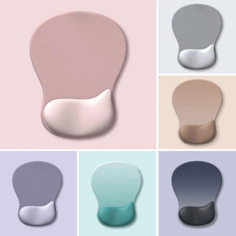 

Эргономичный коврик для мыши с гелевой опорой для запястья Удобная подставка для запястья Коврик для мыши с нескользящей полиуретановой основой для облегчения боли Настольный офис