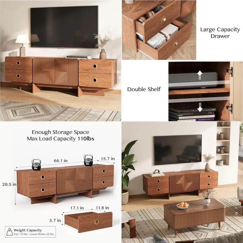 Элегантные 66, подставки под телевизор для гостиных, 75, ТВ-консоли, современные развлекательные центры с местом для хранения вещей, медиаконсоли