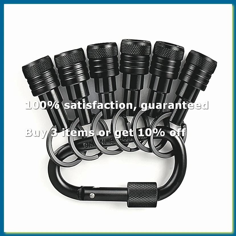 Bit Holders Keychain 6PCS, 1/4 Inch Hex Shank Quick-Change Design for Nut Driver Screwdriver Drill Bits
