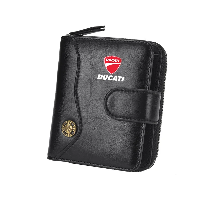 

Vintage Tower Buckle Wallet Fashion Wallet Bank Card Coin Purse For Ducati Panigale Monster 695 696 795 796 Scrambler Accessoies