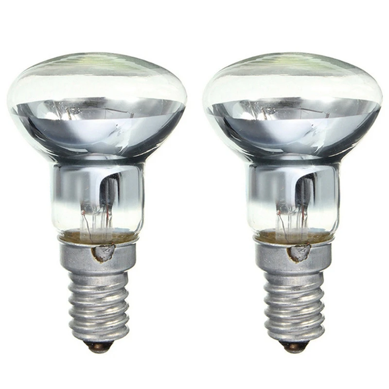 Replacement Lava Lamp E14 R39 30W Spotlight Screw In Light Bulb Clear Reflector Spot Light Bulbs Lava Incandescent 2Pcs