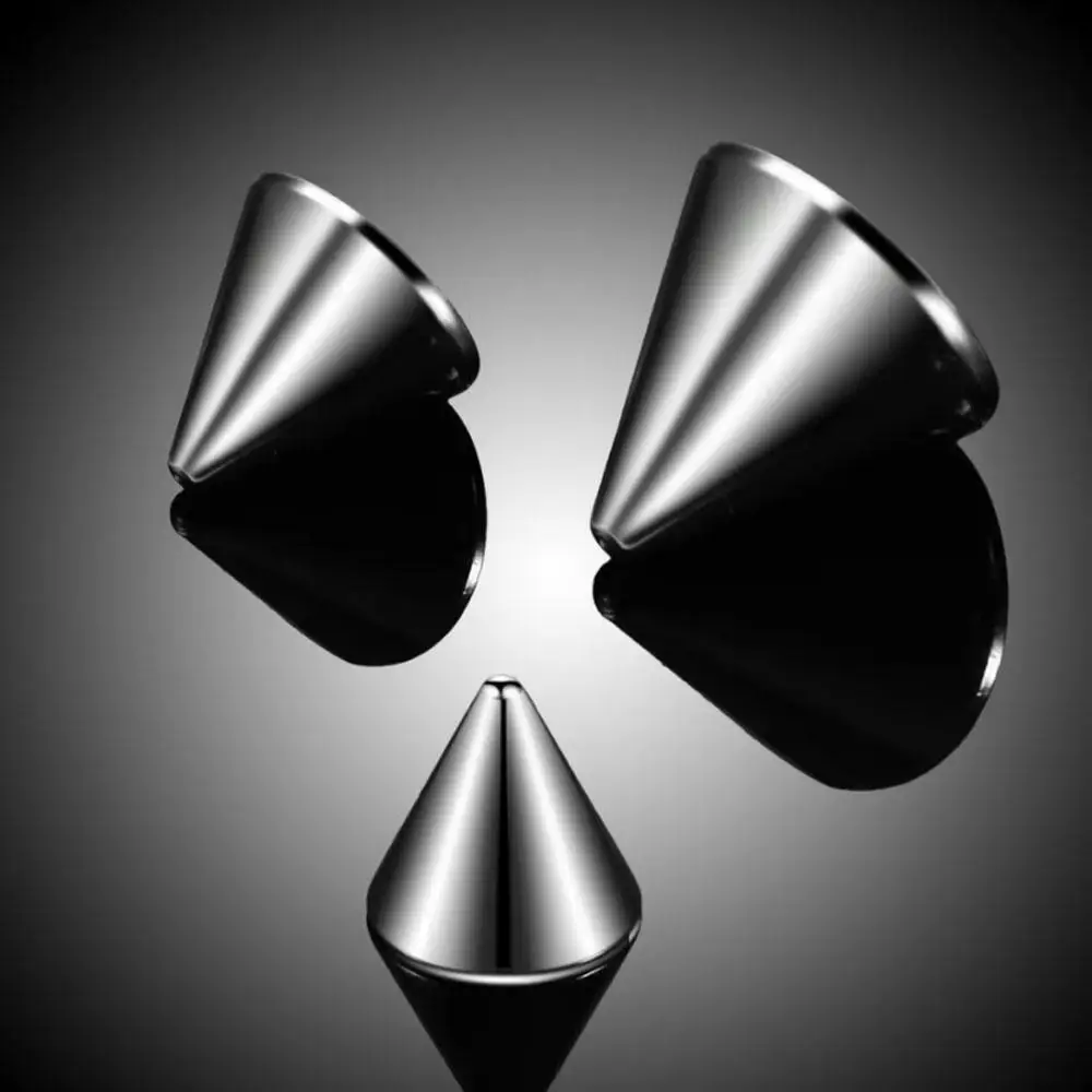 100pcs 16G Replacements Stainless Steel Cone Spike Shape Use Lip Stud Eyebrow Ring Fashion Body Piercing Jewelry Horseshoe