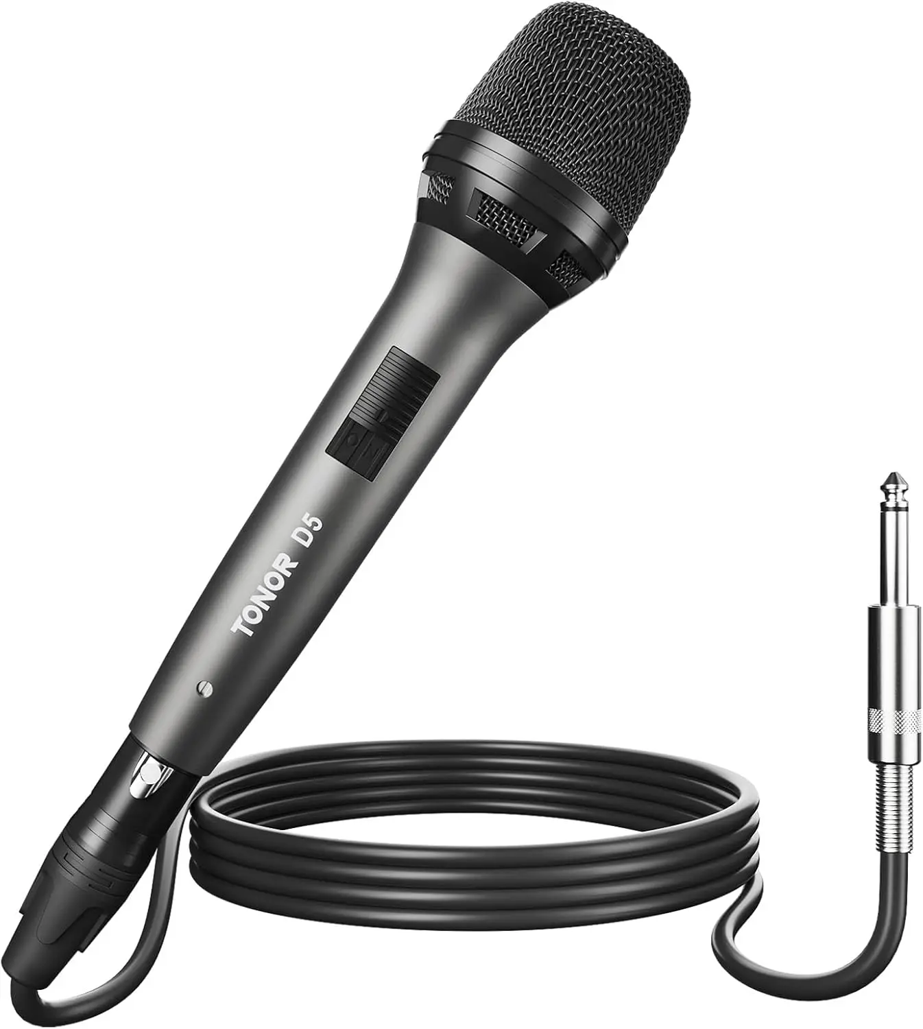 Microfone Vocal Profissional para Cantar, Microfone Dinâmico com Fio para Karaoke com Cabo XLR para Caixas de Som/Mixer/Amp