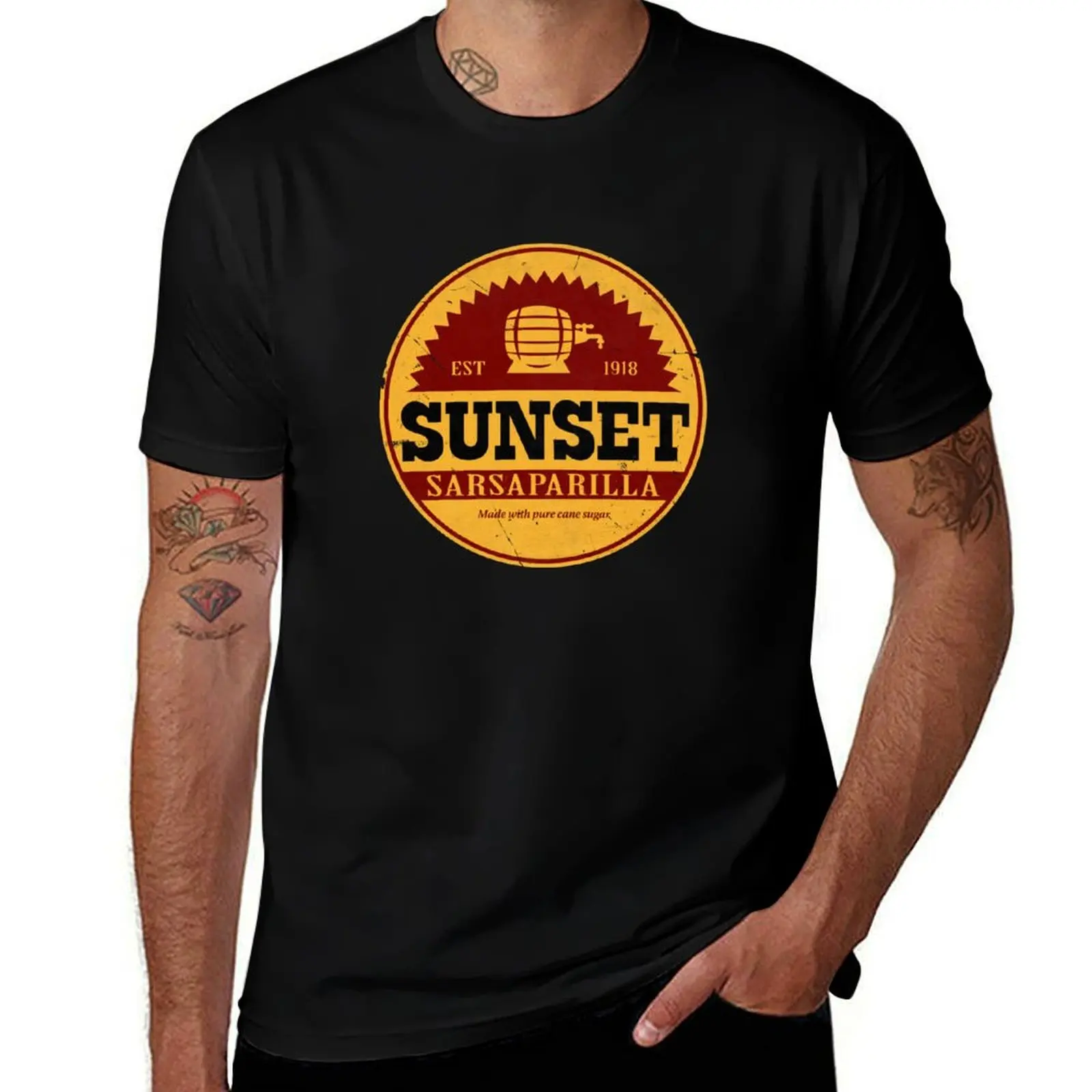 

Sunset Sarsaparilla (Round) T-Shirt t shirts for man pack white anime t shirts oversize cotton t shirt man T-Shirt