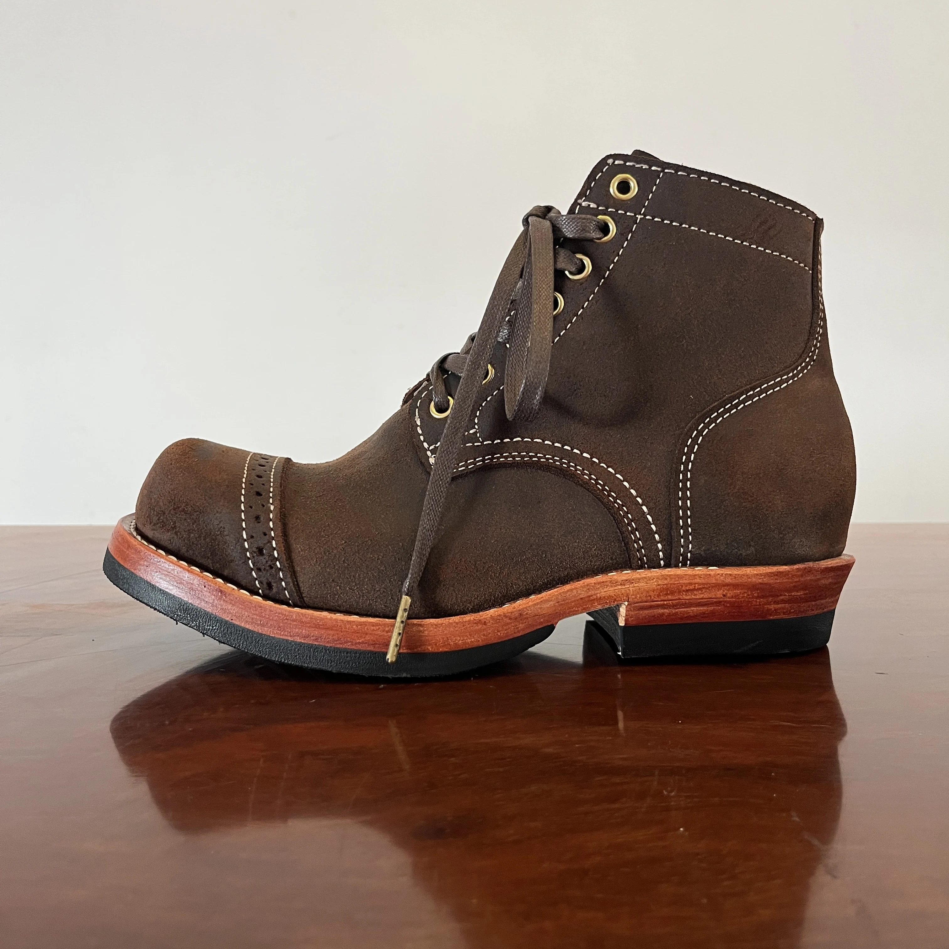 حذاء AL48 RockCanRoll عالي الجودة مقاس 35-52 مصنوع يدويًا من جلد البقر الإيطالي المتين #2