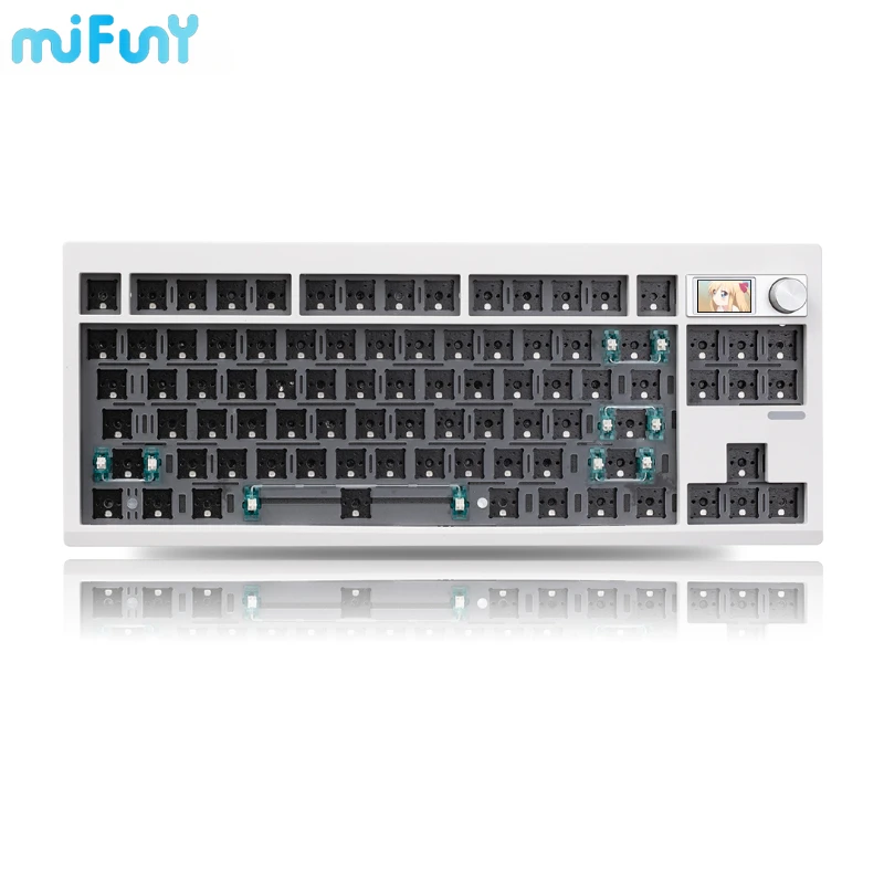 Imagem -02 - Mifuny Gmk87 Kit de Teclado Mecânico sem Fio Tri-mode Hot-swap Rgb Display Screen Junta Personalizada Gaming Teclados